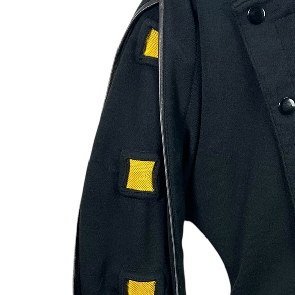 VTG Jimmy Gamba Avant-Garde Black Wool Military Jacket | Made in USA | Size 4 XS - Picture 3 of 16